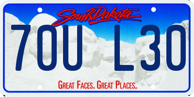 SD license plate 70UL30
