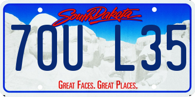 SD license plate 70UL35