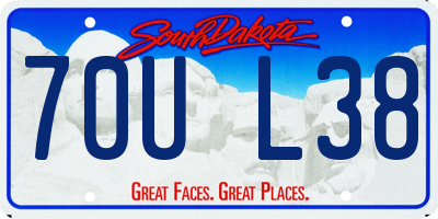 SD license plate 70UL38