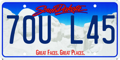 SD license plate 70UL45