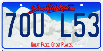 SD license plate 70UL53