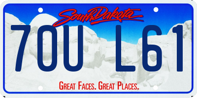SD license plate 70UL61