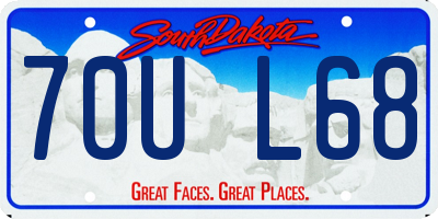 SD license plate 70UL68