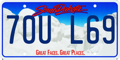 SD license plate 70UL69