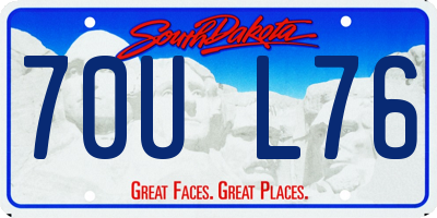 SD license plate 70UL76