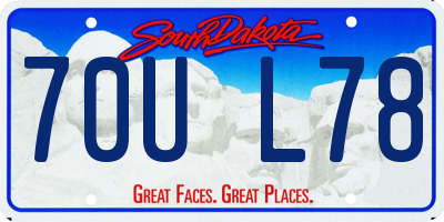 SD license plate 70UL78