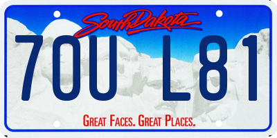 SD license plate 70UL81