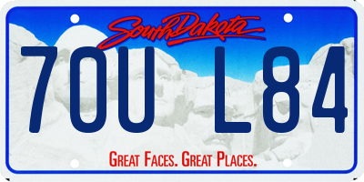 SD license plate 70UL84