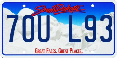 SD license plate 70UL93
