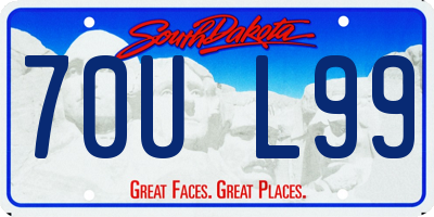 SD license plate 70UL99