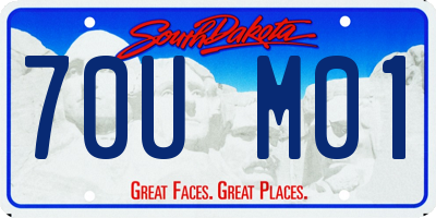 SD license plate 70UM01