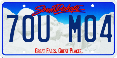 SD license plate 70UM04