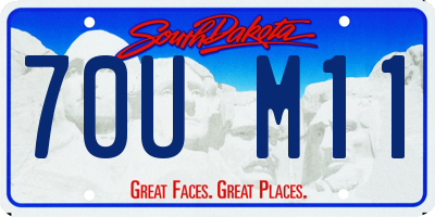 SD license plate 70UM11