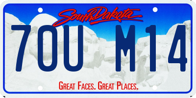 SD license plate 70UM14