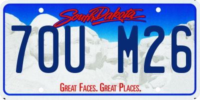 SD license plate 70UM26