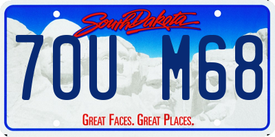 SD license plate 70UM68