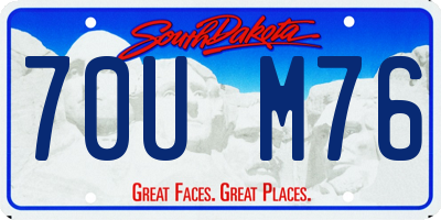 SD license plate 70UM76