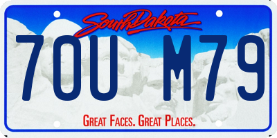 SD license plate 70UM79