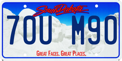 SD license plate 70UM90
