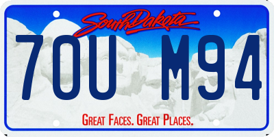 SD license plate 70UM94