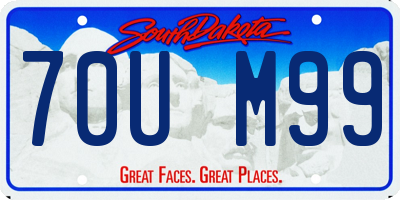 SD license plate 70UM99