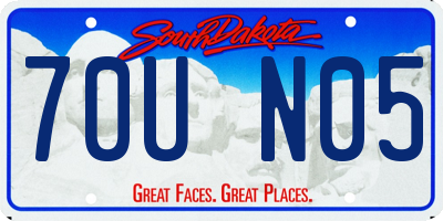 SD license plate 70UN05