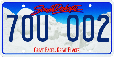 SD license plate 70UO02