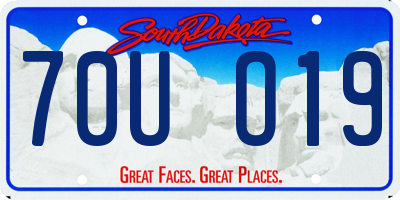 SD license plate 70UO19