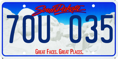 SD license plate 70UO35