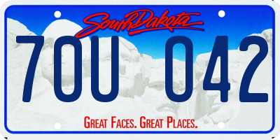SD license plate 70UO42