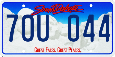 SD license plate 70UO44
