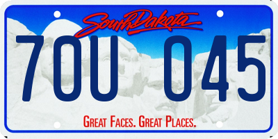 SD license plate 70UO45