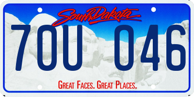 SD license plate 70UO46