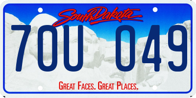 SD license plate 70UO49
