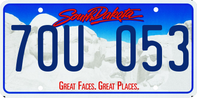 SD license plate 70UO53