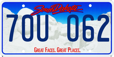 SD license plate 70UO62