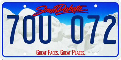 SD license plate 70UO72