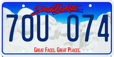 SD license plate 70UO74