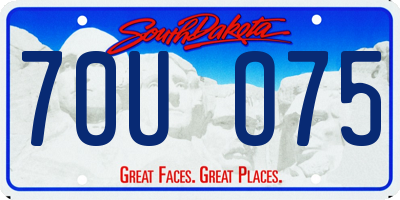 SD license plate 70UO75