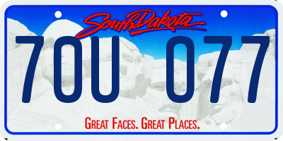 SD license plate 70UO77