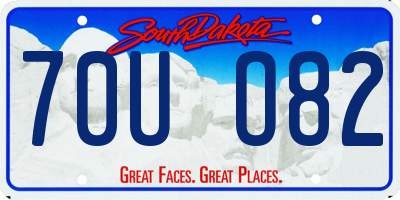 SD license plate 70UO82
