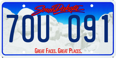 SD license plate 70UO91