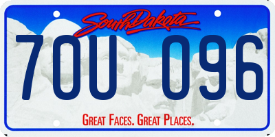 SD license plate 70UO96