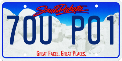 SD license plate 70UP01