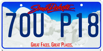 SD license plate 70UP18