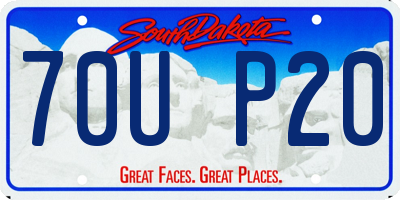 SD license plate 70UP20