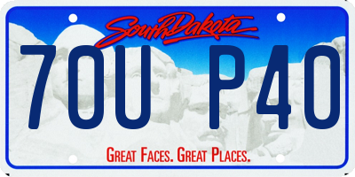 SD license plate 70UP40
