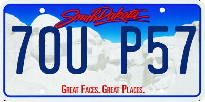 SD license plate 70UP57