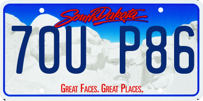 SD license plate 70UP86