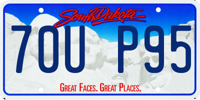 SD license plate 70UP95